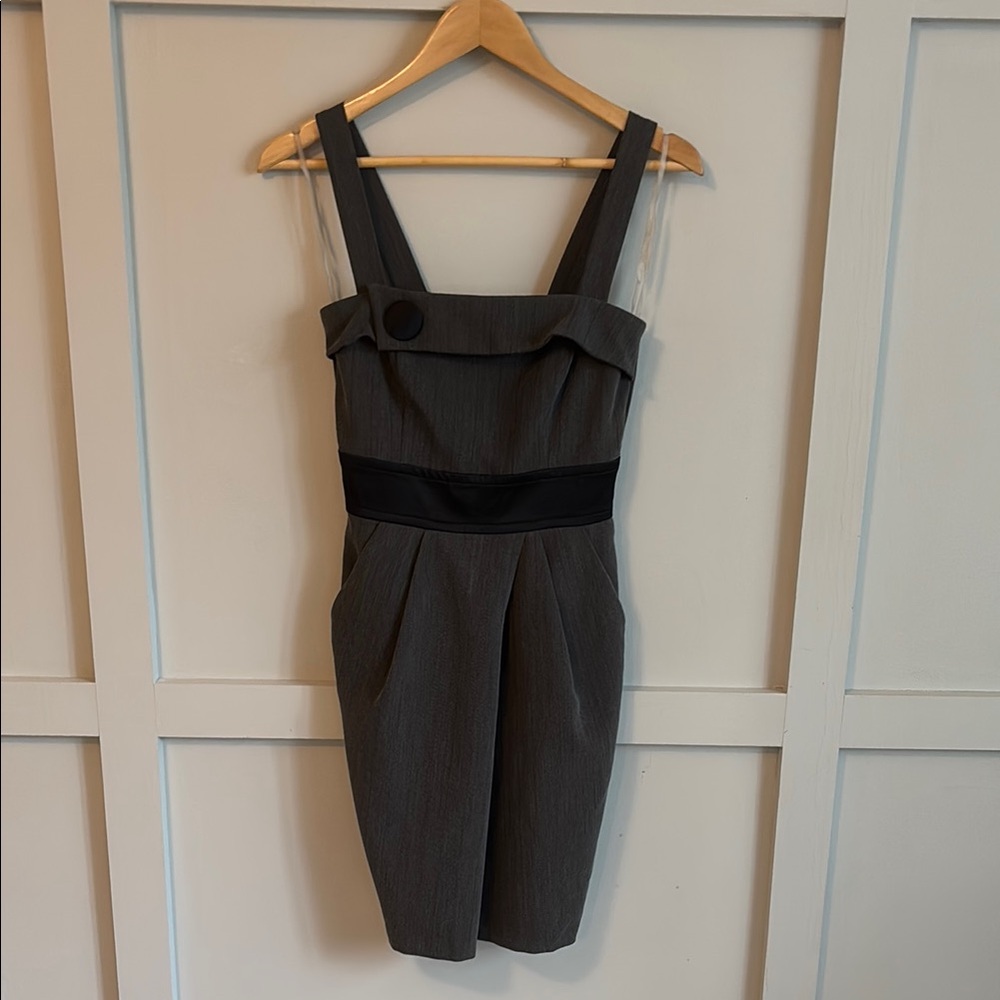 Gray Sleeveless Cocktail Dress (with pockets)